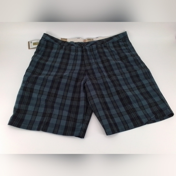 Nwt DOCKERS Washed Khaki Men's Y2K Plaid BLUE Shorts - SZ 42 - Picture 1 of 5